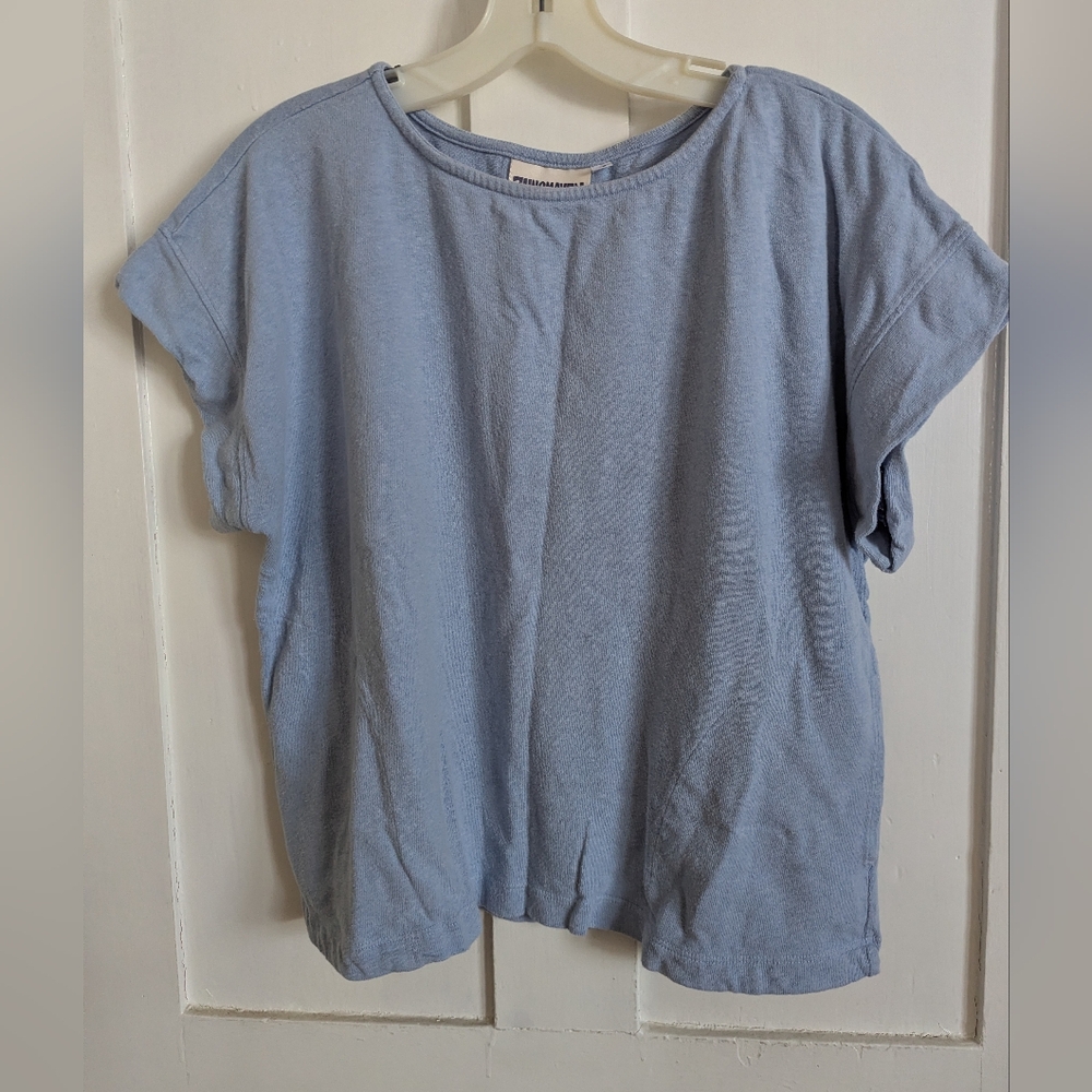 Jungmaven Taos Top "Rain Washed" Blue Short Sleeve Tee